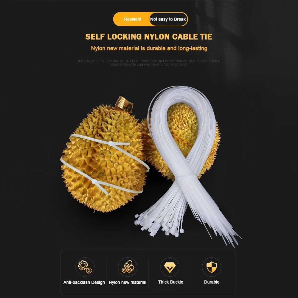 Nylon Material Durian Zip Tie 650mm Size Nylon Cable Ties Zipper Ties  Car Daily Repair