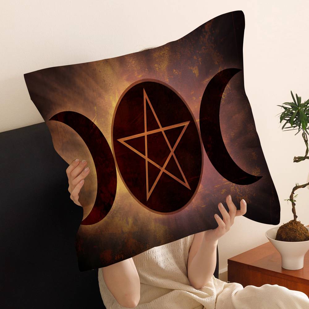 Witch Sun Moon Pentagram Pillowcases Home Bedding Decorative Pillow Cover Wedding Super Soft Pillow Case