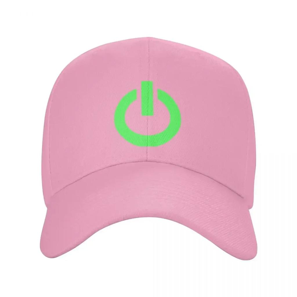 Power Button (green) Baseball Cap Hat Luxury Brand |-F-| Visor Cosplay For Man Women's
