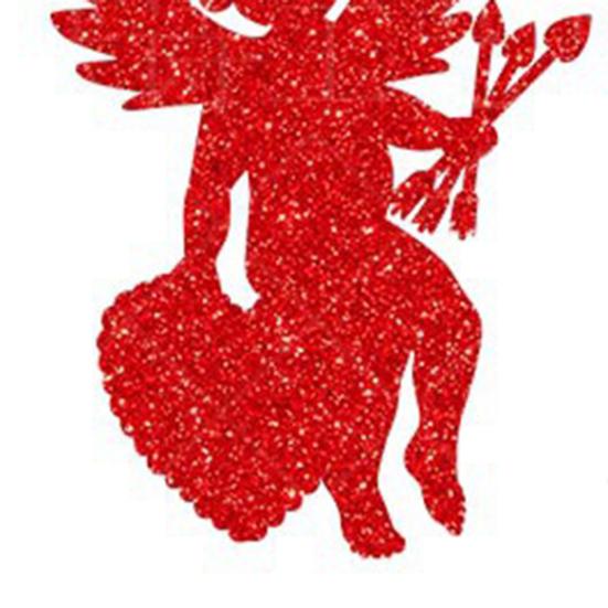 Alla hjärtans dag Cupido Hängande Dekoration Romantisk Cupidoformad Pappersklipp Hänge för Bröllopsdag Semesterfest Dekoration