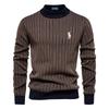 Polo Ralph Lauren Herbst und Winter Besticktes Neues Halbhoher Kragen Slim Gestreiftes Top, Modischer Qualitäts-Herren-Pullover