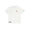 New Era Letter Print Straight T-Shirt Unisex Tops White 12715330
