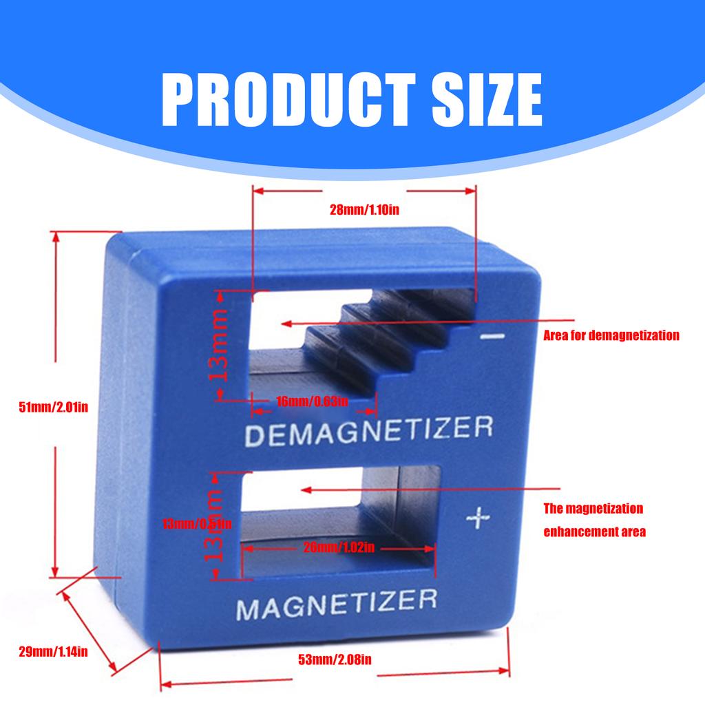 Demagnetizer and Magnetizer for Screwdrivers Tips Bits Small Tool Large Screws Drills Sockets Nuts Bolts Nails Tools