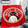 1 Stück PINGU Aufdruck Flanelldecke, Hohe Qualität für alle Jahreszeiten, Heimdekoration, Wärme und Komfort, Perfekt für Weihnachtsgeschenke