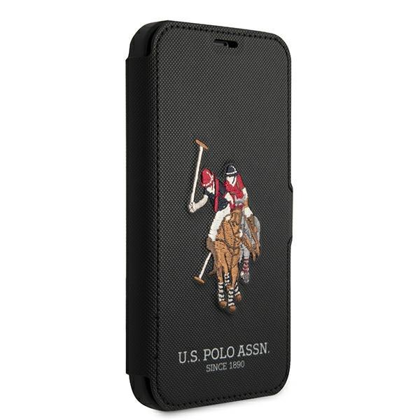 Etui Z Klapką Do iPhone 12 Pro Max US Polo Polo Embroidery Czarne