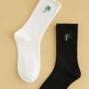 2 Pairs Lot Men's Mid Length Socks  Street Sports Hip-hop Personality High-quality Fashion Women's Round Neck Socks
