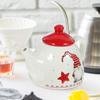 Kettle Santa Cutlery Christmas Teakettle Ceramic Water Portable Teapot Milk Jug Serving Tool Teaware Maker Decorative Office