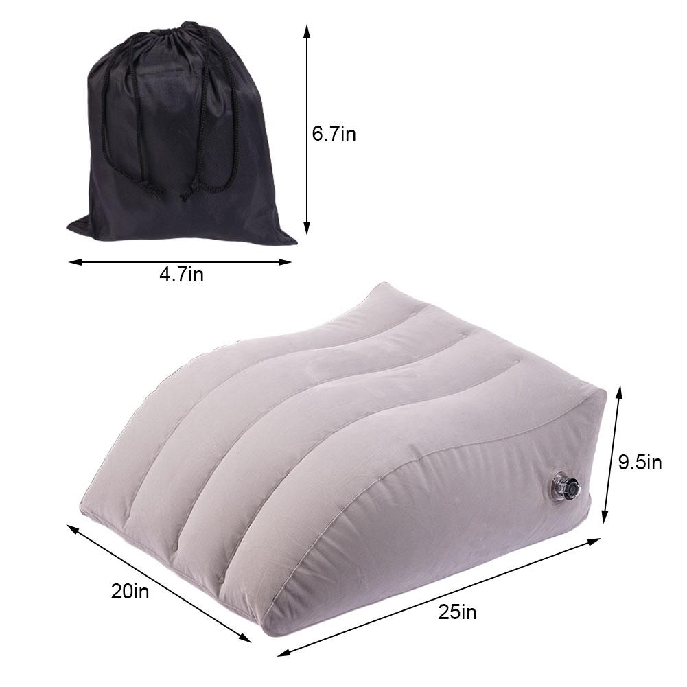 Soft Footrest Pillow PVC Inflatable Foot Rest Folding Supplies Pillow Leg Home Feet Relaxing Cushion Office Travel Up Leg Pillow