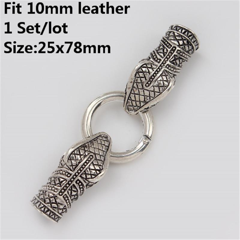 High Quality Antique Gold Color Snake Head Clasps End Caps Connector For Leather Bracelet DIY Jewelry Making Findings Wholesale
