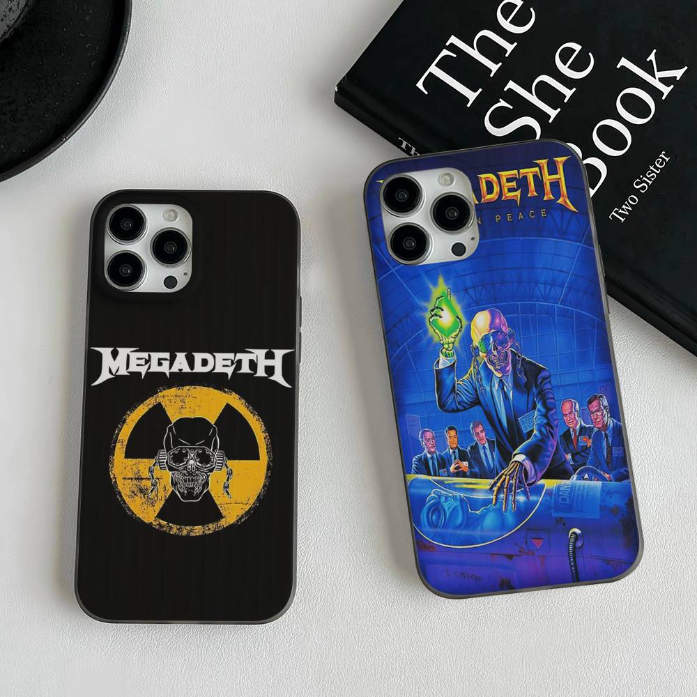 Music Band M-Megadeth For IPhone 16 15 11 12 13 14 17 Pro Max PLUS Pro Soft Corrugated Silicone Back Phone Case