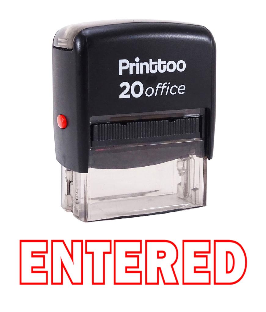 Printtoo ENTERED Self Inking Rubber Stamp Office Stationary Custom