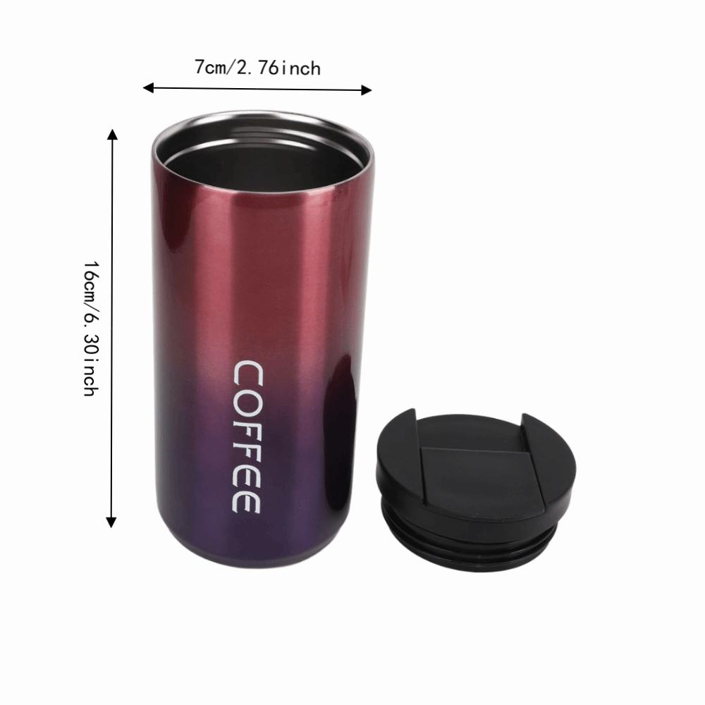 201 Shell Insulated Coffee Mug Gradient Water Bottle Durable Travel Tumbler  Camping