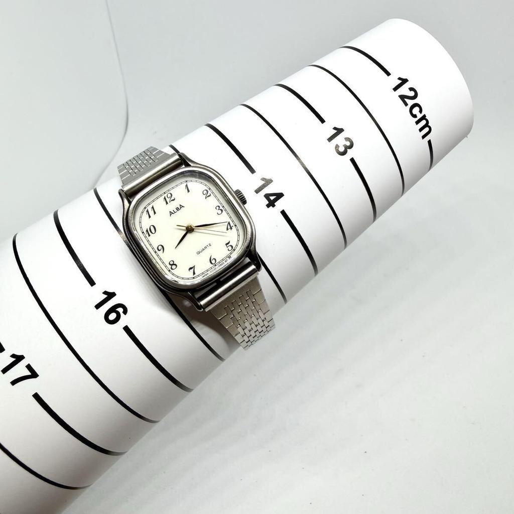 Used Beautiful Condition, Working, SEIKO ALBA Quartz Watch, Ladies, Seiko Vintage, Silver, Square