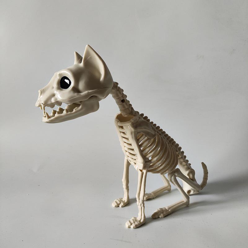 Halloween Skeleton Animal Set: Bat, Spider, Scorpion, Mouse, Snake, Toad & Haunted House Props