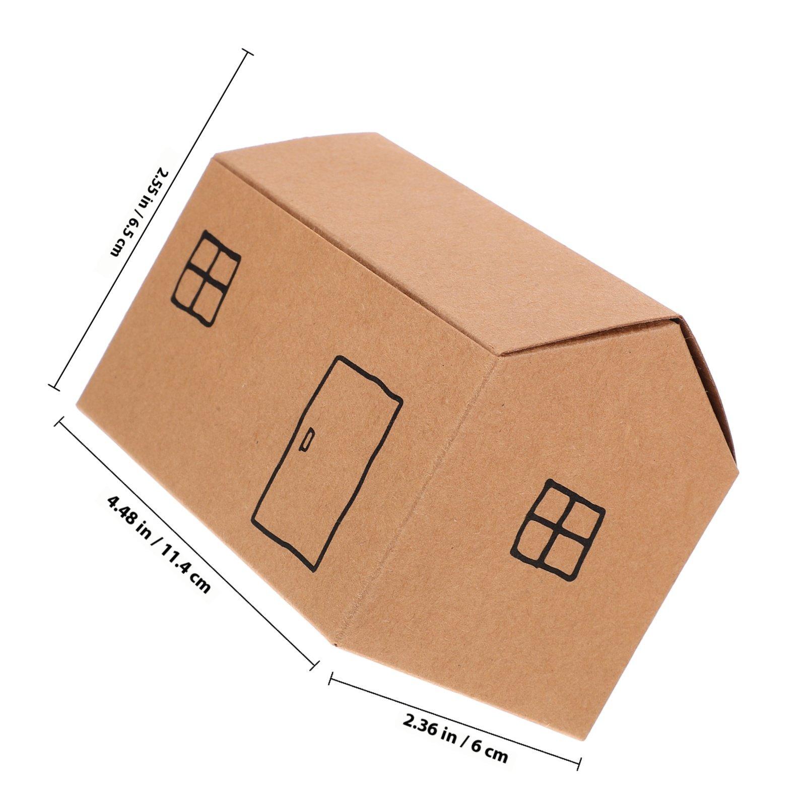 

10Pcs Baking Packaging Boxes House Shaped Small Gift Box Candy Box Wedding Birthday Favor Goodie Holder Treat Packaging other хаки