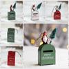 Retro Red Mailbox Hanging Ornament Cartoon Christmas Tree Pendant  For Xmas Tree