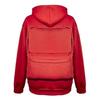 Men Sweatshirt Coat Hooded Long Sleeve Zipper Closure Hoodie Coat with Schoolbag Design Solid