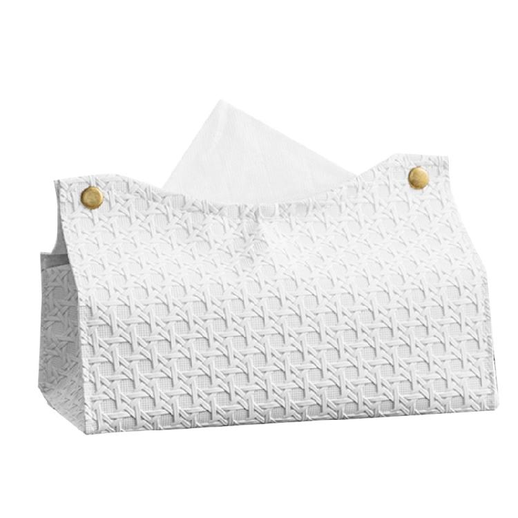 PU Leather Tissue Organizer Holder for Bathroom Modern Tissue Box Holder Office