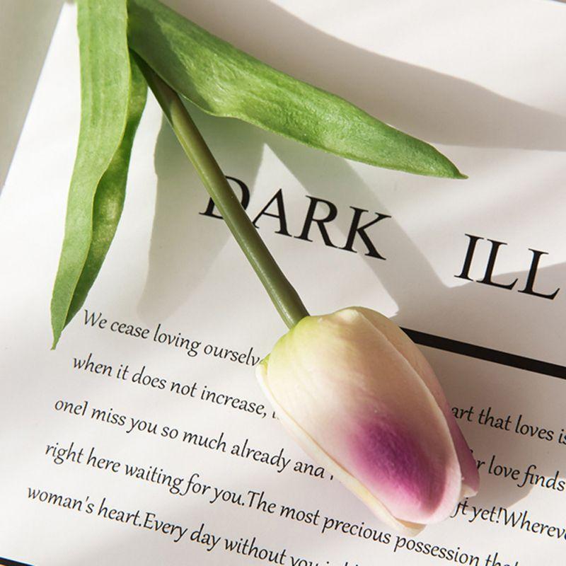 3Pcs Tulip Artificial Flower Real Touch Artificial Bouquet Fake Flower For Wedding Decoration Home Arrangement Flowers Decor