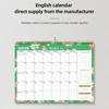 English Version 2026 Wall Calendar Large Date Blocks Floral Design Wall Calendar Thick Paper Aesthetic Design Hanging Planner