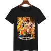 ONE PIECE Short Sleeve T-Shirt Men's Luffy Essolon Half Sleeve Clothes Men's and Women's Summer Bottom Shirt