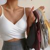 Women Tank Crop Top V-neck Sports Bra Push Up Gym Fitness Running Sport Brassiere Tops Underwear Sexy Lingerie Bralette