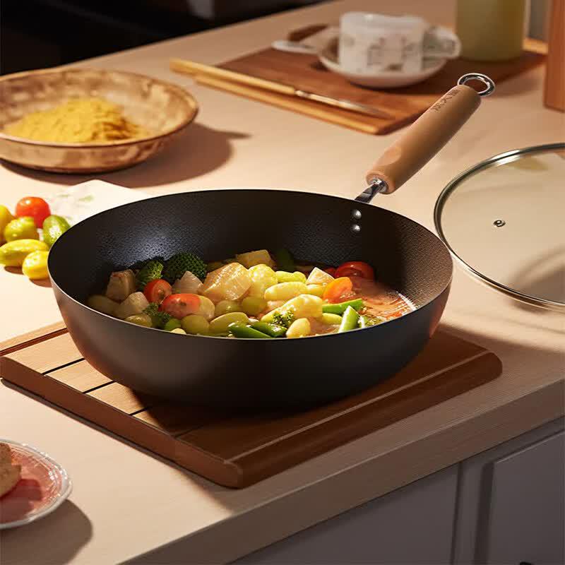 COOKER KING YD26CG 26cm Nitrided Wrought Iron Stir-Fry Pan