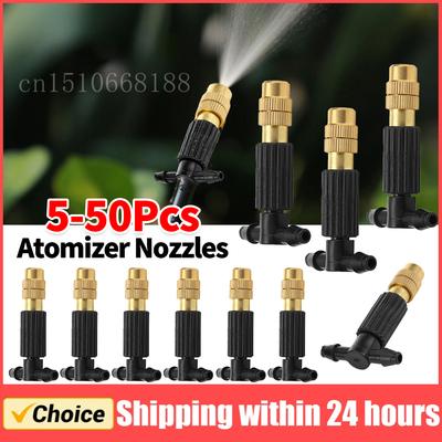5-50Pcs Outdoor Misting Cooling System Garden Irrigation Watering 4/7 Pipe Atomizer Nozzles Adjustable Garden Sprinklers Head
