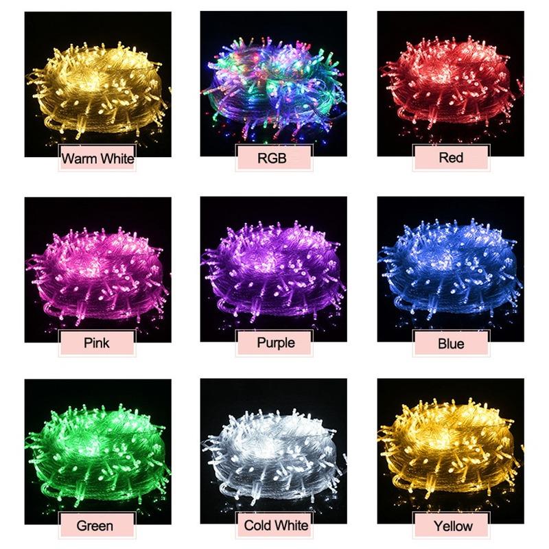 Weihnachtsbeleuchtung, 50 m, dekorative LED-Lichterkette, 8 Modi, Girlandenlichter für Hochzeit, Urlaub, Lichter, 220 V, EU