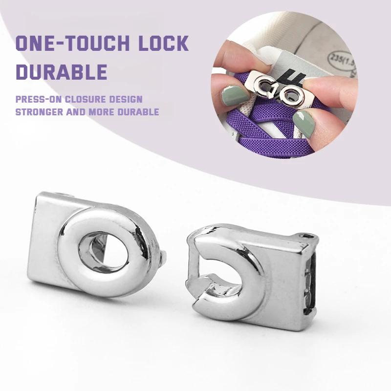 

New Lock Shoelaces Without Ties Elastic Laces Sneakers Kids Adult No Tie Shoe laces 8MM Wide Flat Shoelace for Shoes Accessories кавовий