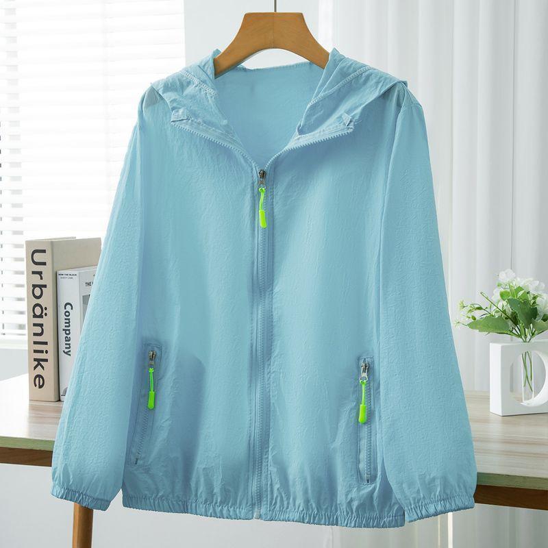 UPF50+ Thin Ice Silk Sun Protection Jacket for Men and Women Summer Sports UV Protection Skin Clothing Breathable