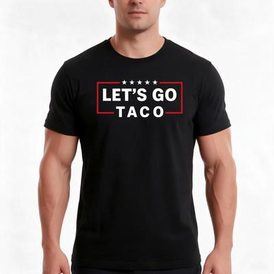 Lets Go Taco Tshirt Summer Casual Cotton Tee Oversized Streetwear Tops Vintage Graphic Print Loose Fit Short Sleeve