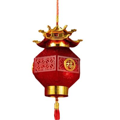 Hot Stamping Relief Spring Festival Lanterns Glowing Handmade New Year Pendants Blessing Chinese Style Hanging Red Lanterns