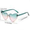 Cute Heart Shaped Sunglasses for Kinds Fashion Gradient Multi-color Shades for Children Trendy Stylish Decor Sun Glasses