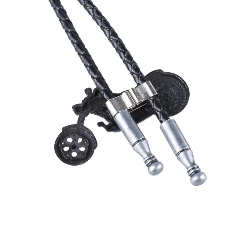Metal Bolo Tie for Male Carnivals Necktie Motorcycle Pendant Bolo Tie for Shirt Sweater Decorative Adult Birthdays Gift