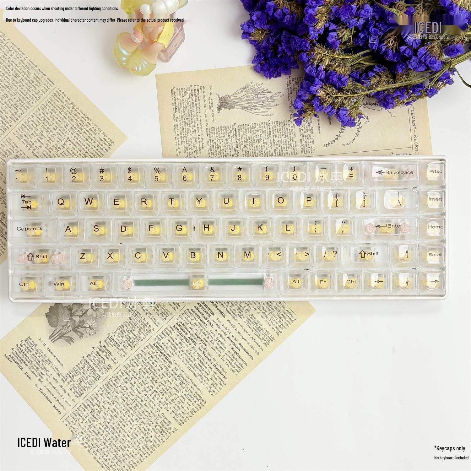 

Ice Classic Transparent Black & White Crystal Mechanical Keycap with Magnetic Shaft for Wooting Cross