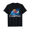 Tropical Sunset Cali Beach Waves Surfing Usa California T Shirt Vintage Graphic Homme Versatile Comfortable Casual