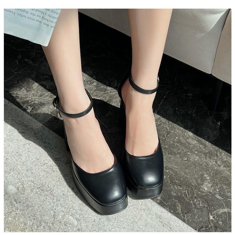Super High Heels, Children's Beige Toe, Mary Jane's Thick Heeled Sandals, Wedding Shoes