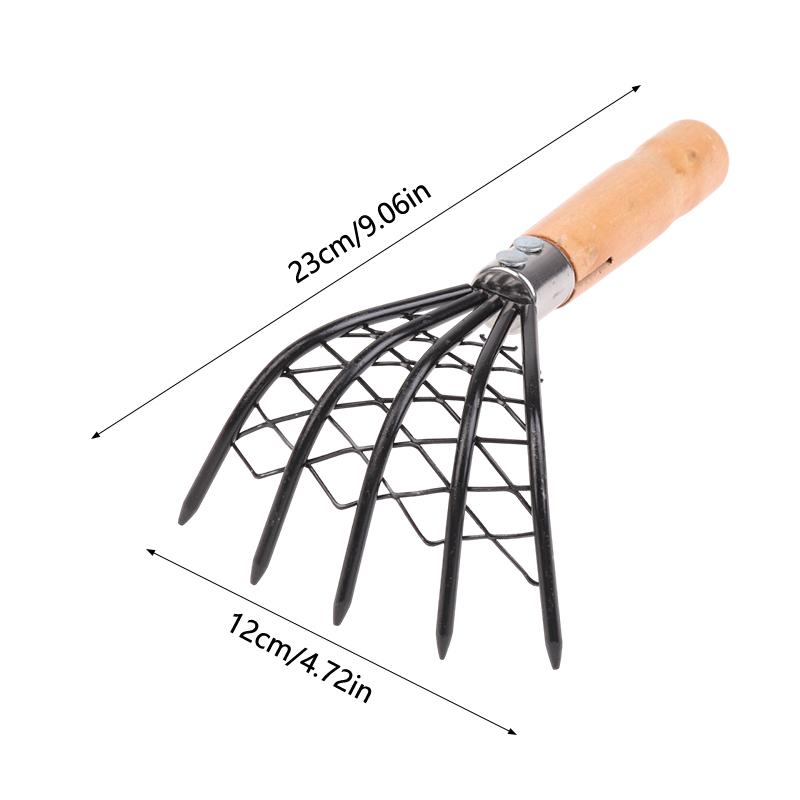 Seafood Shell Rake Garden Farm Digging Tools Weeding Farming Tool Multifunctional Rake Tool Portable Beach Clam Rake