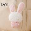 Plaid Ear Bunny Charm Ribbon Bow Rabbit Plush Pendant for Backpacks, Stuffed Bag Charm, Soft Animal Keychain Decoration Decorative Accessory