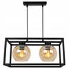 HANGING LAMP CAGE ELEGANT GLASS BALL HONEY