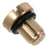 Qicarkey Radiator Expansion Tank Bleeder Screw, Brass Reservoir Plug Bleeder Screw with Rubber