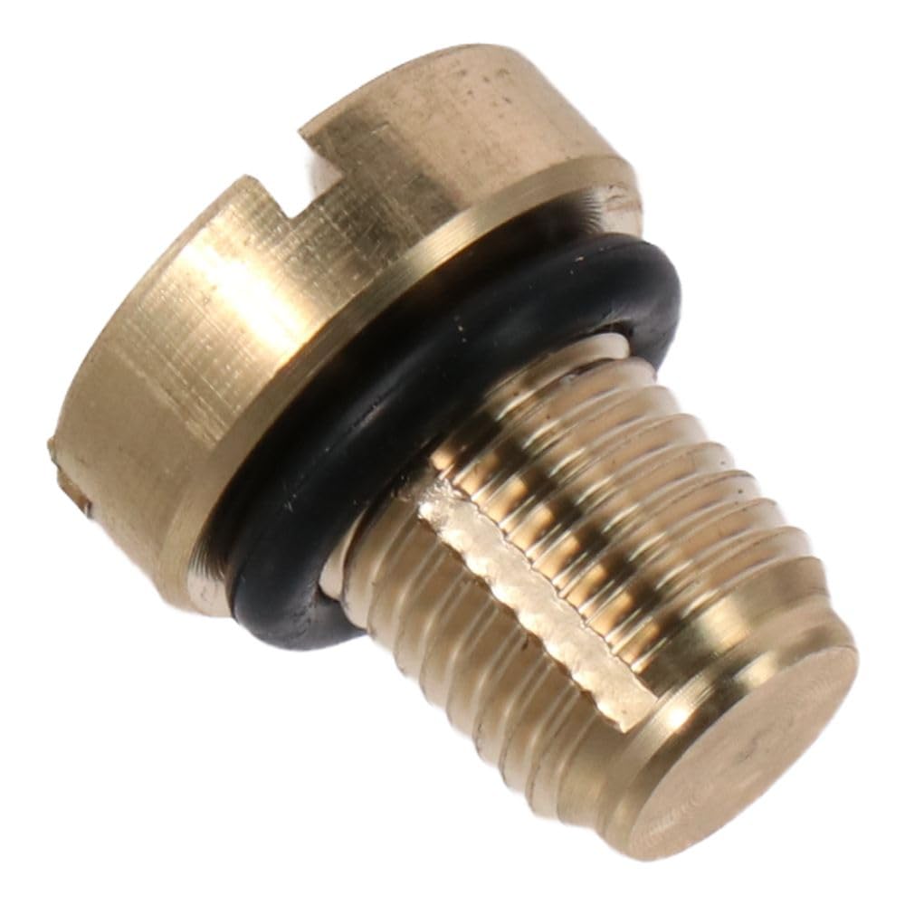 Qicarkey Radiator Expansion Tank Bleeder Screw, Brass Reservoir Plug Bleeder Screw with Rubber