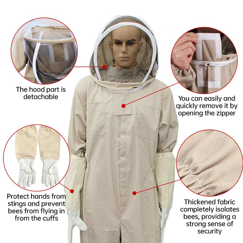 Professional Beekeeping Suit Full Body with Protective veil Beekeeping Gear for Beekeeping Beekeeping Supplies Summer essentials