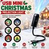 1 Set Party-Weihnachtsdeko USB-betrieben Weihnachten/Halloween Projektorleuchten mit Weihnachtsmann/Lebkuchenmann/Elch-Mustern Spotlight