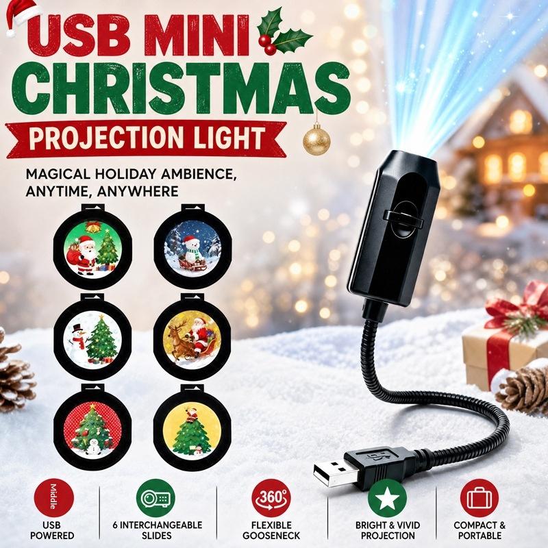 1 Set Party-Weihnachtsdeko USB-betrieben Weihnachten/Halloween Projektorleuchten mit Weihnachtsmann/Lebkuchenmann/Elch-Mustern Spotlight