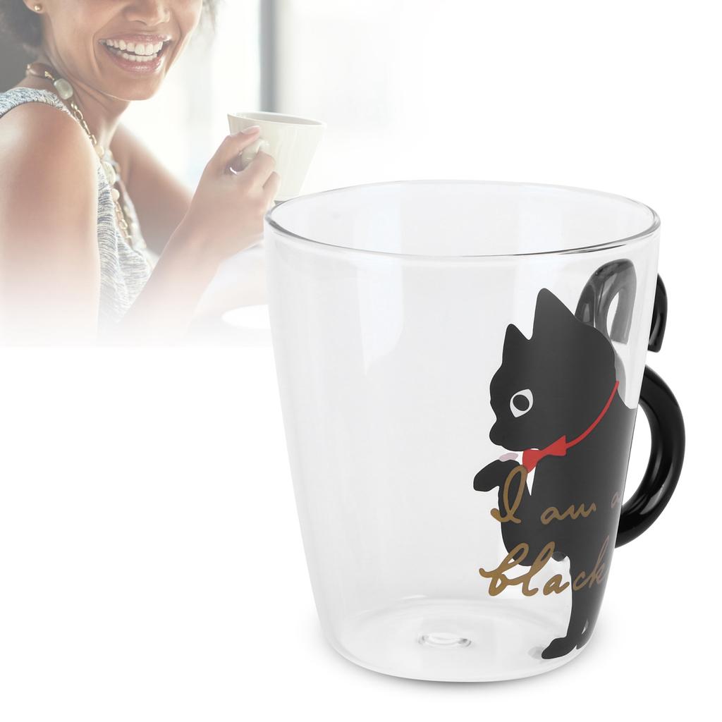 Katze Tasse Kaffee Milch Tee Wasser Glas Kinder Flasche Transparent Hitzebeständig Wiederverwendbare Becher(Weiße Katze )
