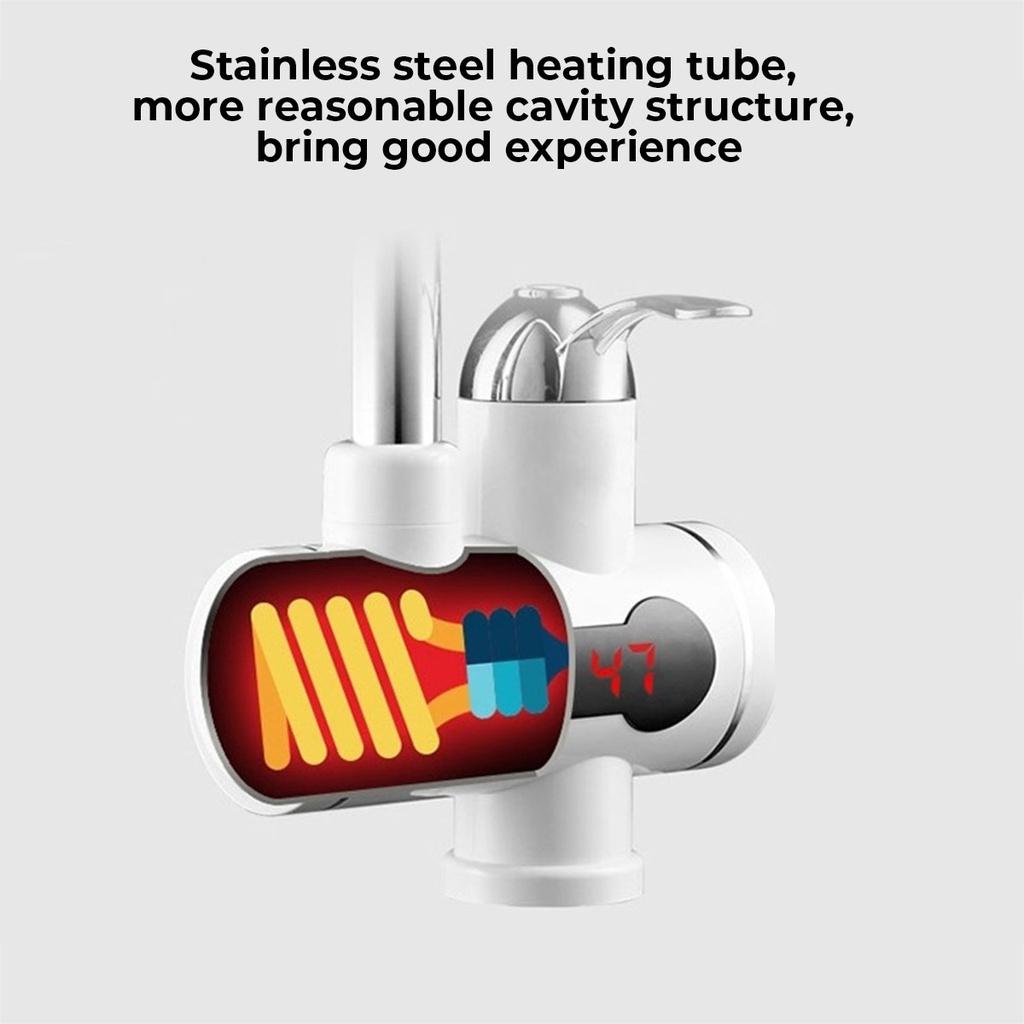 Calentador de agua eléctrico de cocina de 3000 W, grifo de agua caliente instantánea, grifo de agua fría, calentador de agua instantáneo sin tanque