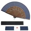 Dockii fan mens durable made Japan lightweight popular gentleman male bamboo high-quality silk stylish ladies gift box included pouch dance large Day