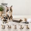 Kit de Manualidades para Adorno de Gato Patchwork DIY, Crea un Adorable Adorno, Animal 3D Costura Tela Pre-cortada Gatito Lindo para Adultos Principiantes, Decoración del Hogar